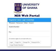 UG MIS Web Portal Login Guide | University of Ghana Login