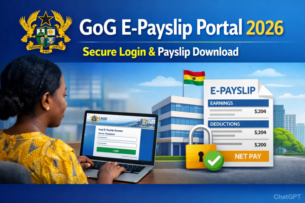 Ghanaians access GoG ePayslip 2026 online portal