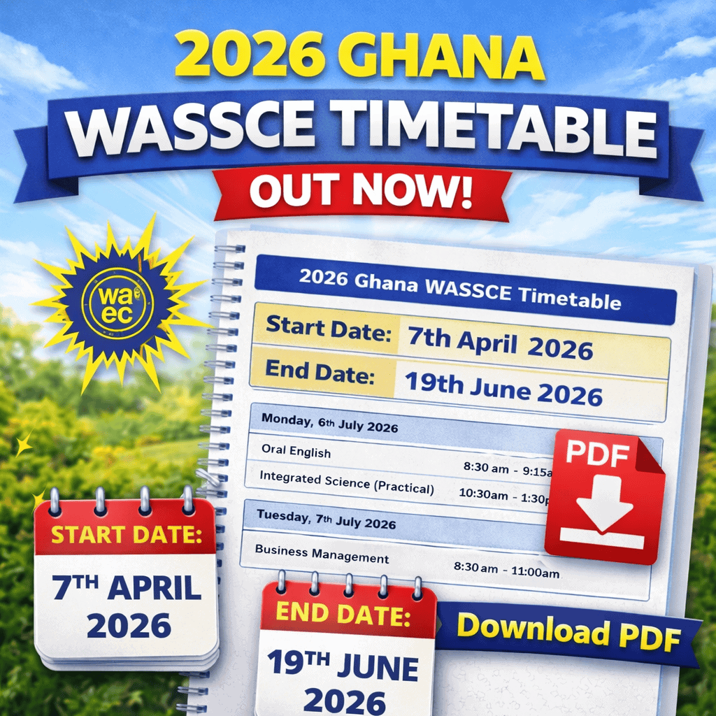 Download 2026 Official WASSCE Timetable PDF