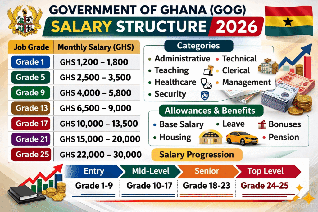 Government of Ghana GOG salary structure