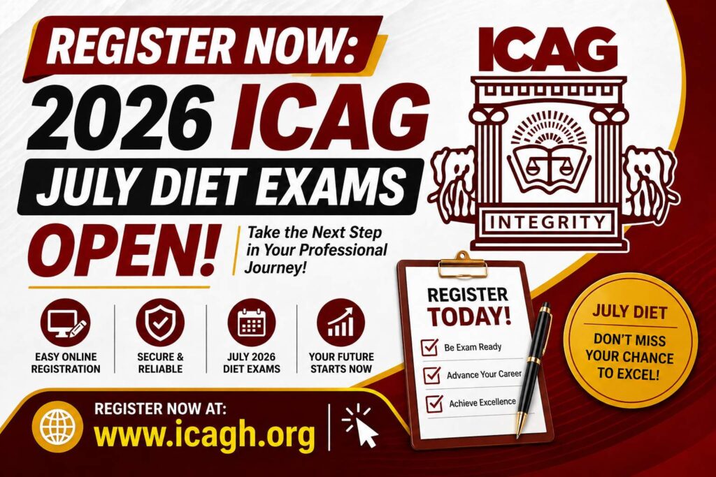 Register Now: 2026 ICAG July Diet Exams Open(www.icagh.org)
