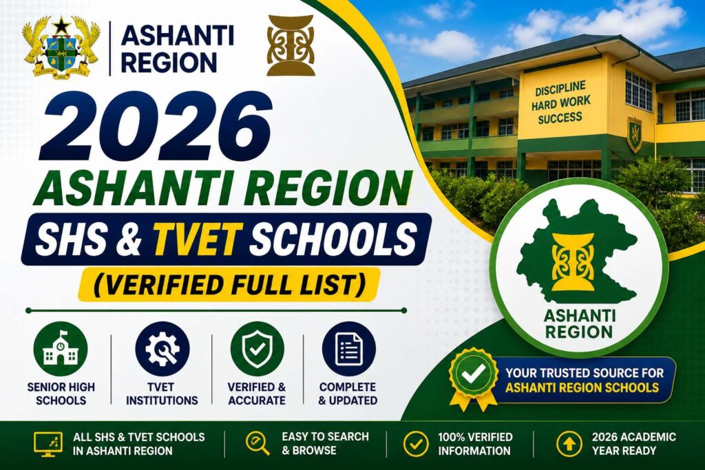 Complete List of SHS in Ashanti Region (150 Schools)