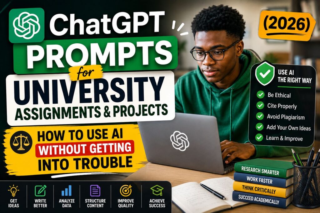 ChatGPT Prompts for University Assignments & Projects (2026)
