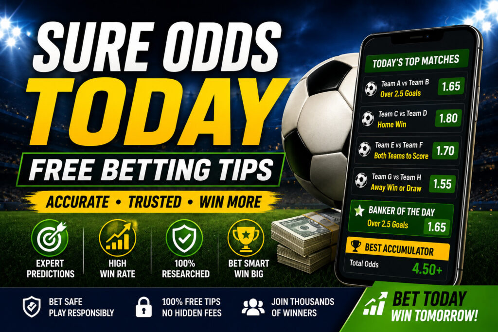 Sure Odds Today – 100% Accurate Betting Tips for 10 August 2026