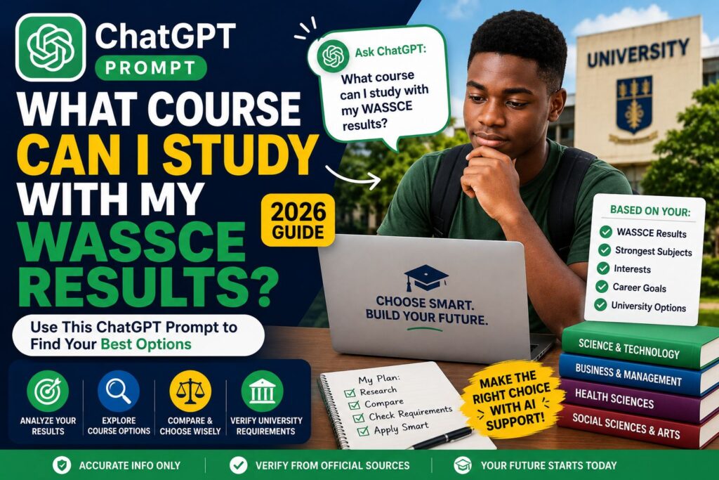 WHAT COURSE CAN I STUDY WITH MY WASSCE RESULTS?
